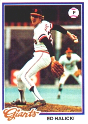 1978 Topps Baseball Cards      107     Ed Halicki